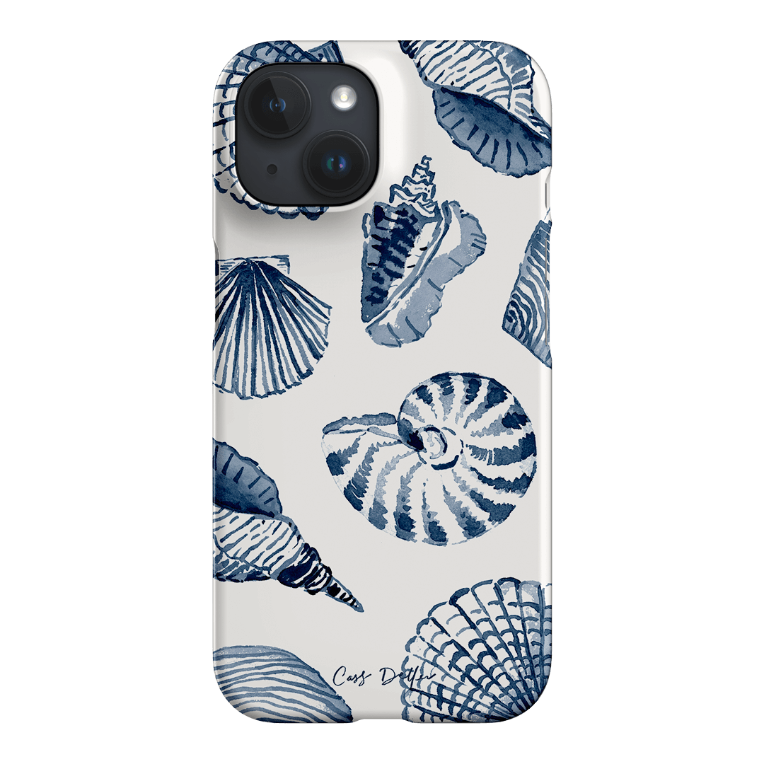 Blue Shells Printed Phone Cases iPhone 15 / Snap by Cass Deller - The Dairy