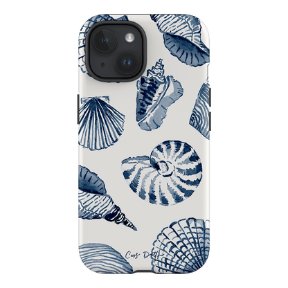 Blue Shells Printed Phone Cases iPhone 15 / Armoured by Cass Deller - The Dairy
