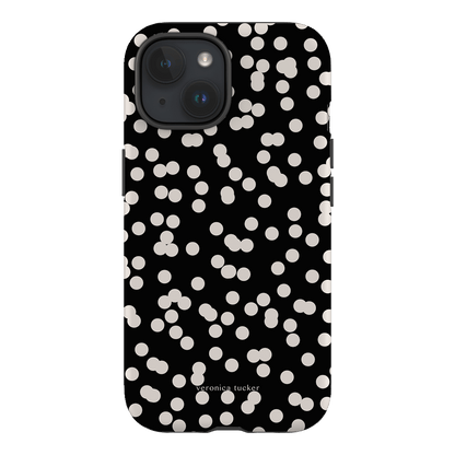 Mini Confetti Noir Printed Phone Cases iPhone 15 / Armoured by Veronica Tucker - The Dairy