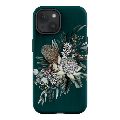 Teal Native Printed Phone Cases iPhone 15 / Armoured by Typoflora - The Dairy