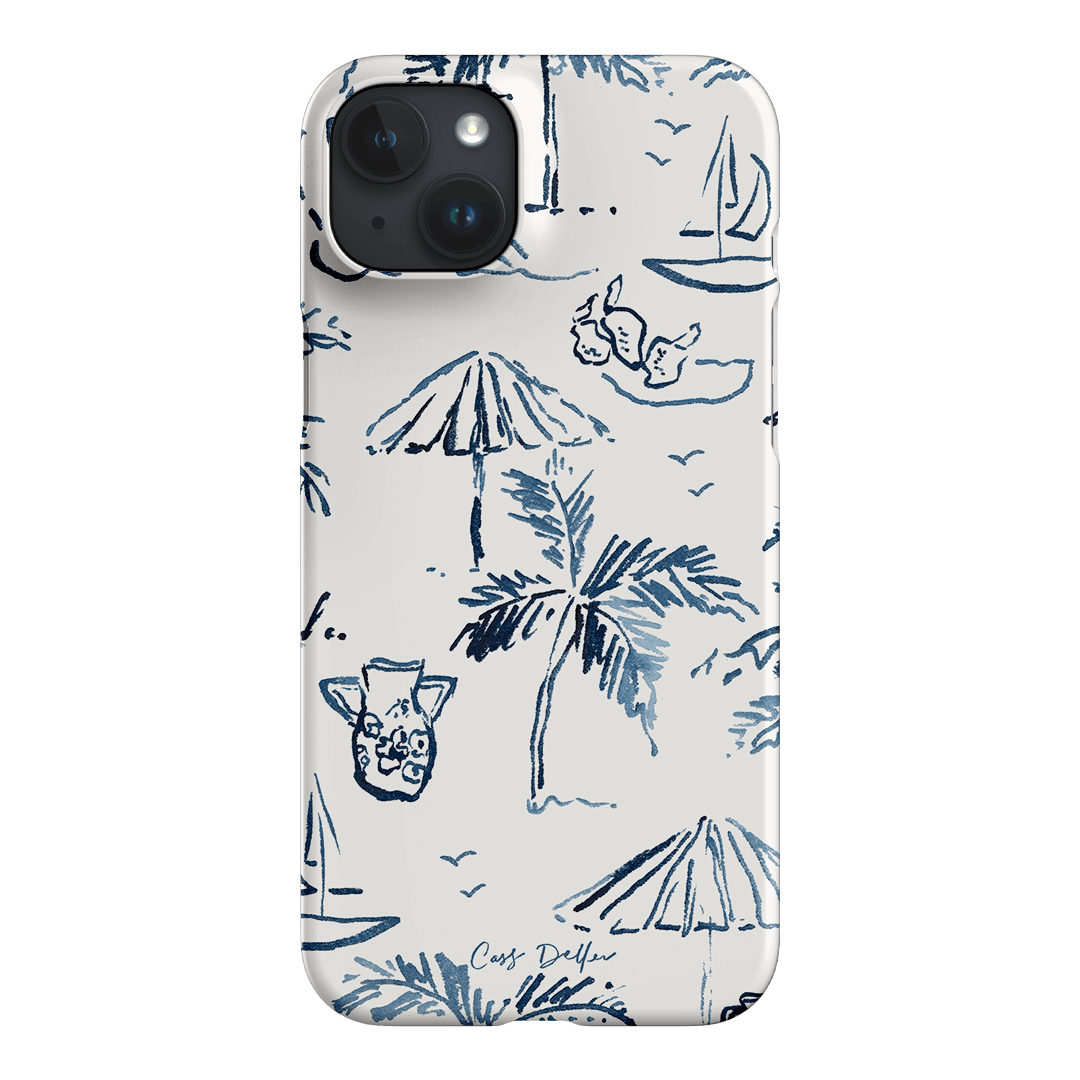 Balmy Blue Printed Phone Cases iPhone 15 Plus / Snap by Cass Deller - The Dairy