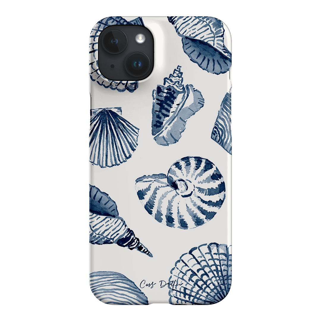 Blue Shells Printed Phone Cases iPhone 15 Plus / Snap by Cass Deller - The Dairy
