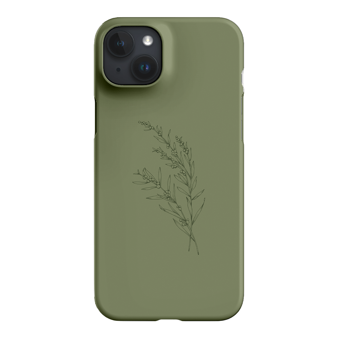 Khaki Wattle Printed Phone Cases iPhone 15 Plus / Snap by Typoflora - The Dairy