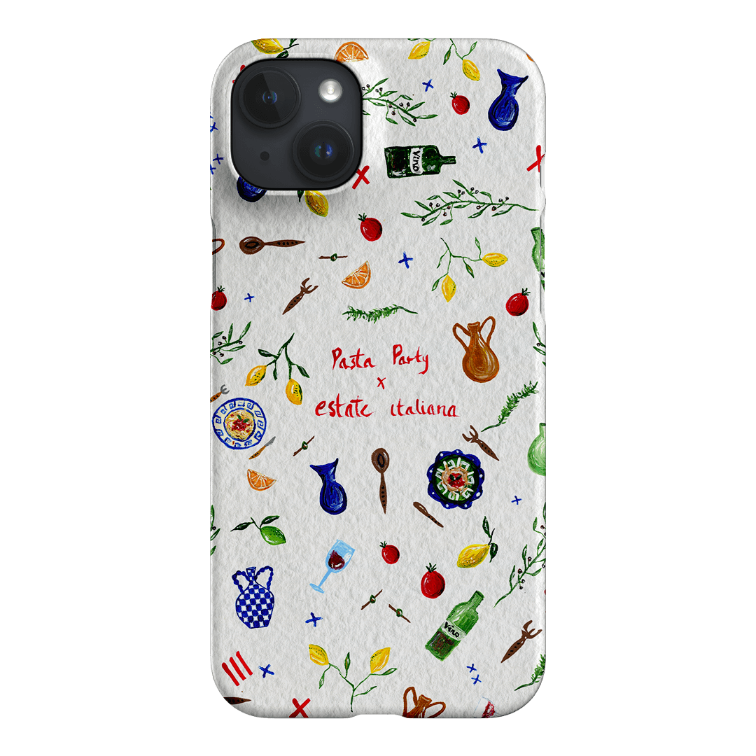Pasta Party Printed Phone Cases iPhone 15 Plus / Snap by BG. Studio - The Dairy