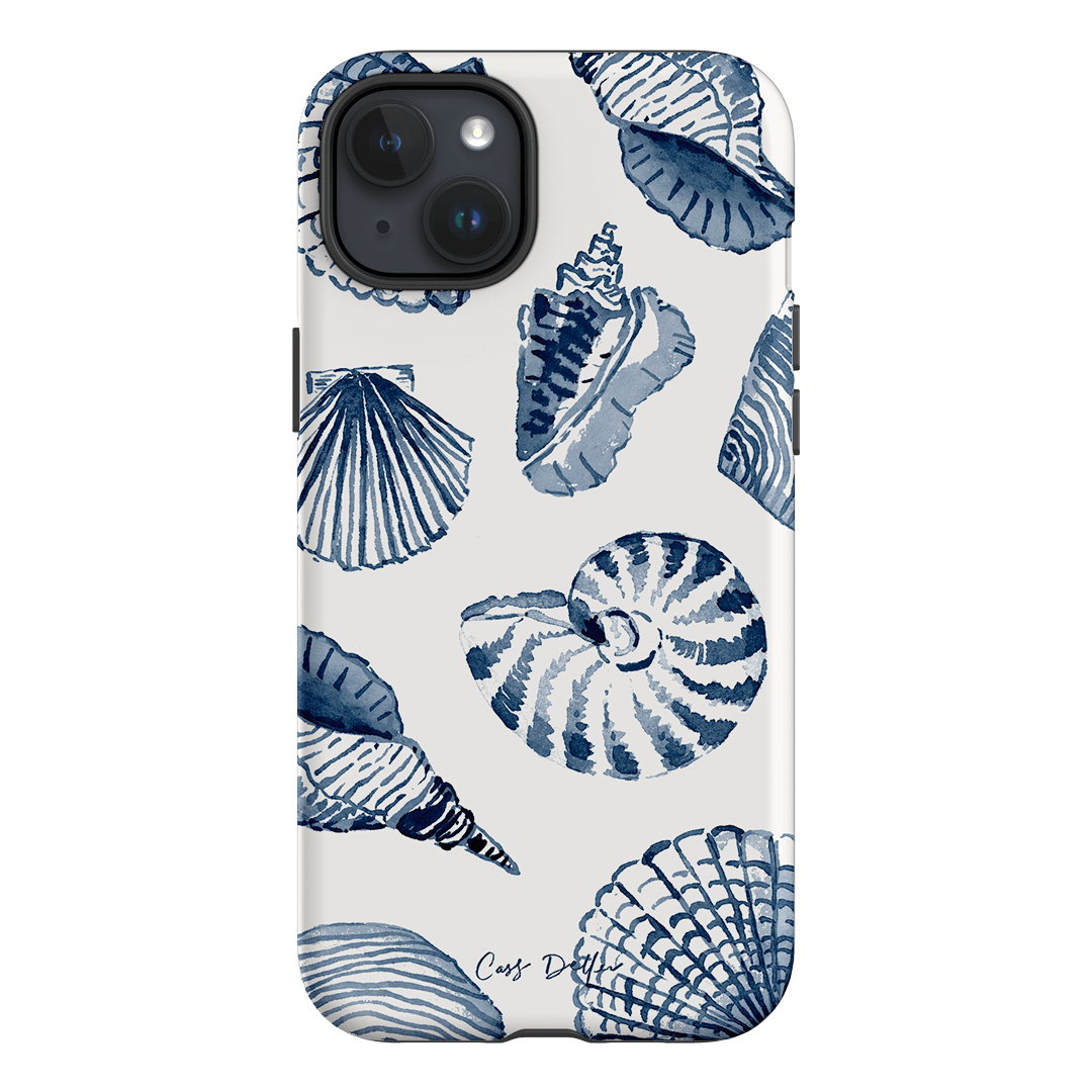Blue Shells Printed Phone Cases iPhone 15 Plus / Armoured by Cass Deller - The Dairy