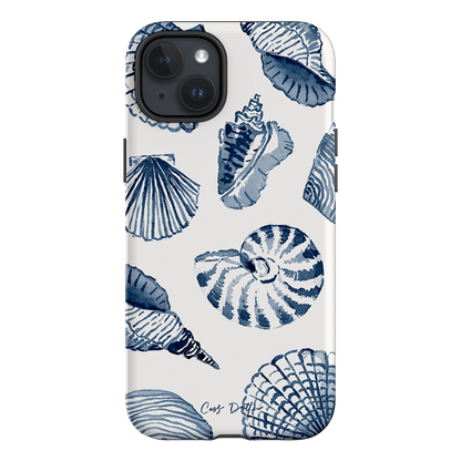 Blue Shells Printed Phone Cases iPhone 15 Plus / Armoured by Cass Deller - The Dairy
