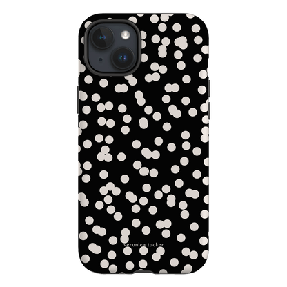 Mini Confetti Noir Printed Phone Cases iPhone 15 Plus / Armoured by Veronica Tucker - The Dairy