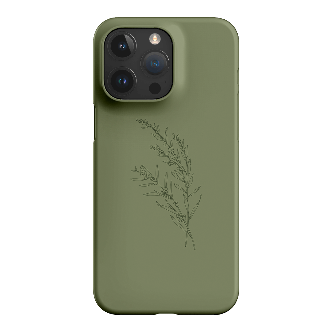 Khaki Wattle Printed Phone Cases iPhone 15 Pro Max / Snap by Typoflora - The Dairy