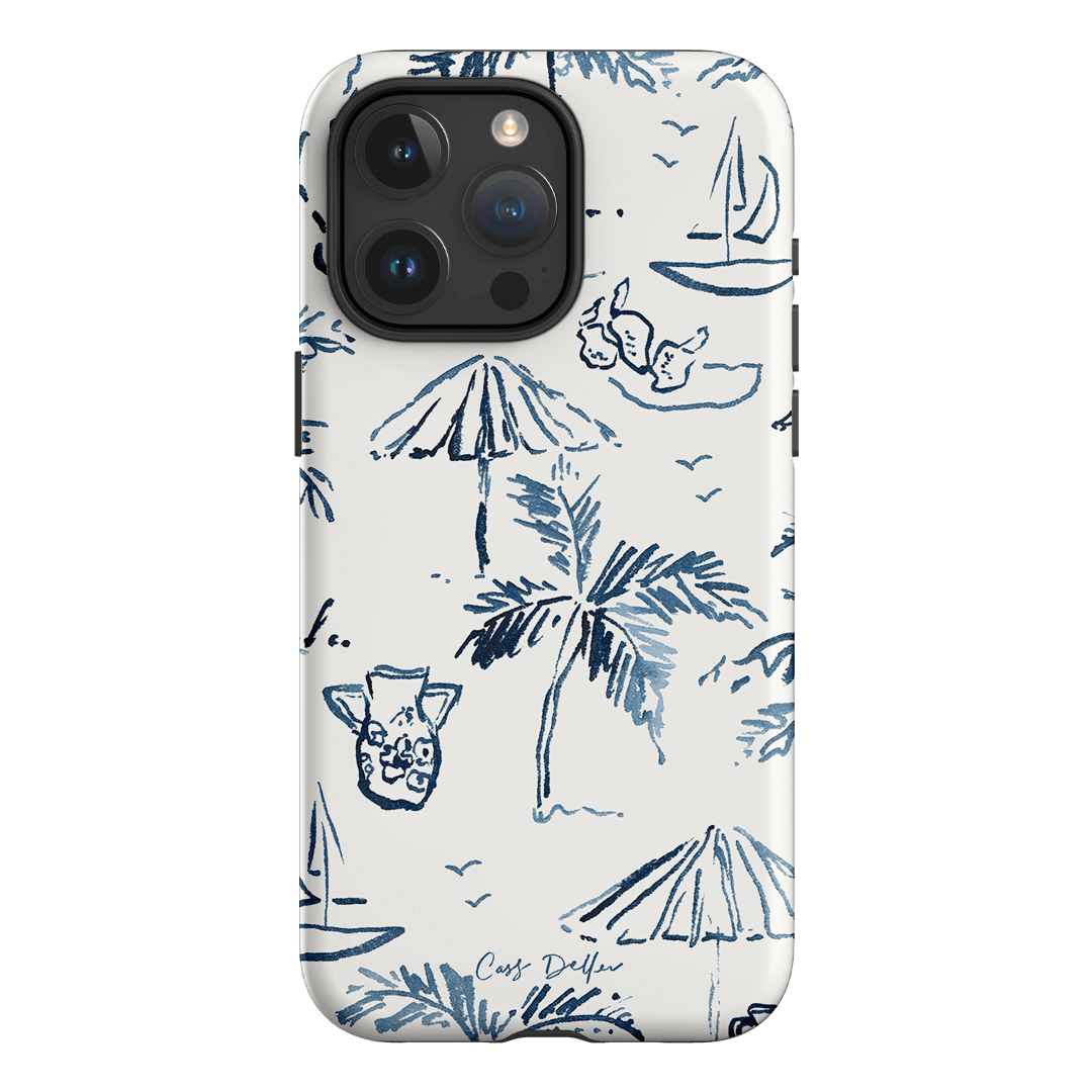 Balmy Blue Printed Phone Cases iPhone 15 Pro Max / Armoured by Cass Deller - The Dairy
