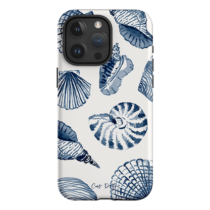 Blue Shells Printed Phone Cases iPhone 15 Pro Max / Armoured by Cass Deller - The Dairy
