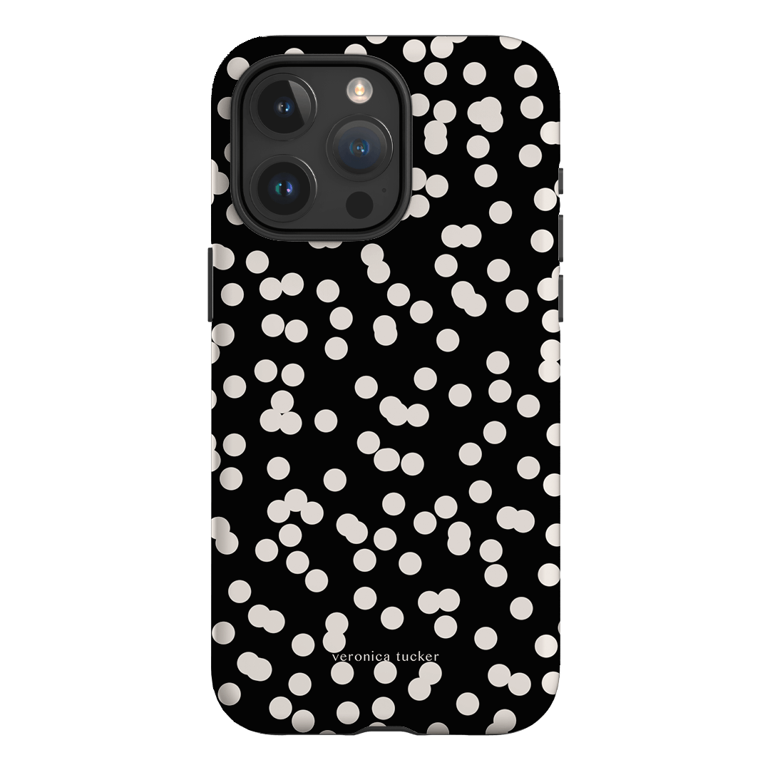 Mini Confetti Noir Printed Phone Cases iPhone 15 Pro Max / Armoured by Veronica Tucker - The Dairy