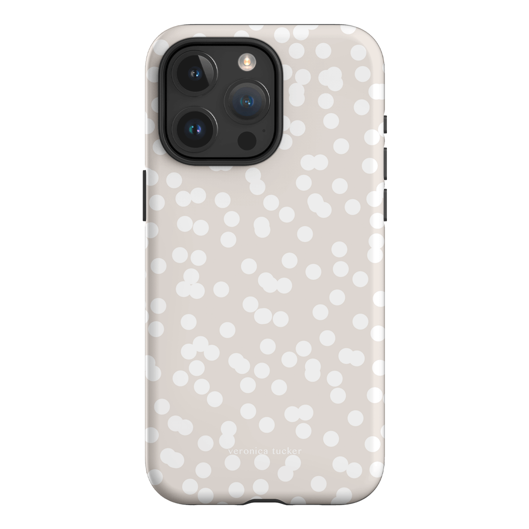 Mini Confetti White Printed Phone Cases iPhone 15 Pro Max / Armoured by Veronica Tucker - The Dairy