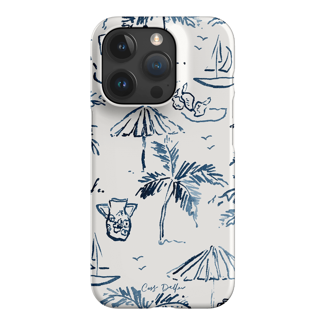 Balmy Blue Printed Phone Cases iPhone 15 Pro / Snap by Cass Deller - The Dairy