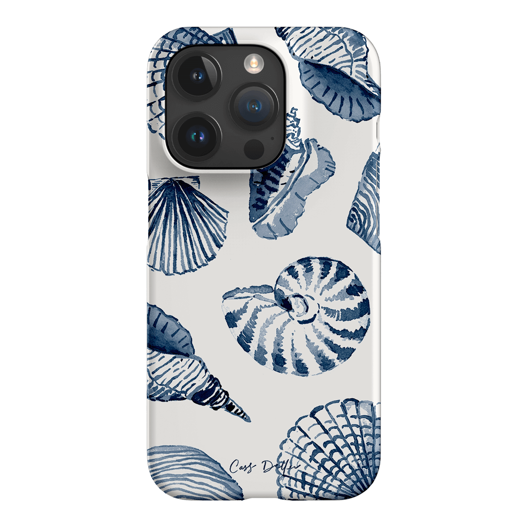 Blue Shells Printed Phone Cases iPhone 15 Pro / Snap by Cass Deller - The Dairy