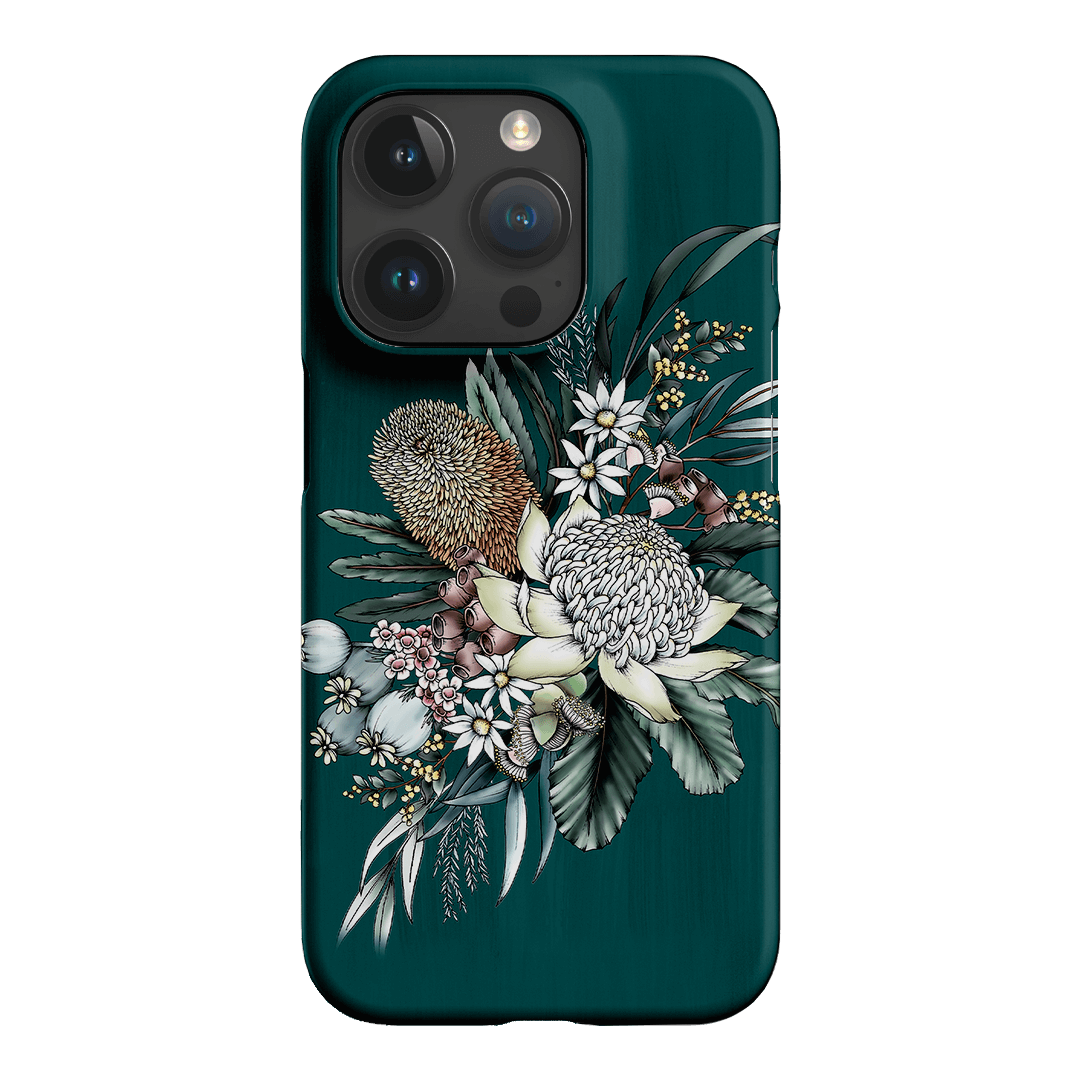 Teal Native Printed Phone Cases iPhone 15 Pro / Snap by Typoflora - The Dairy