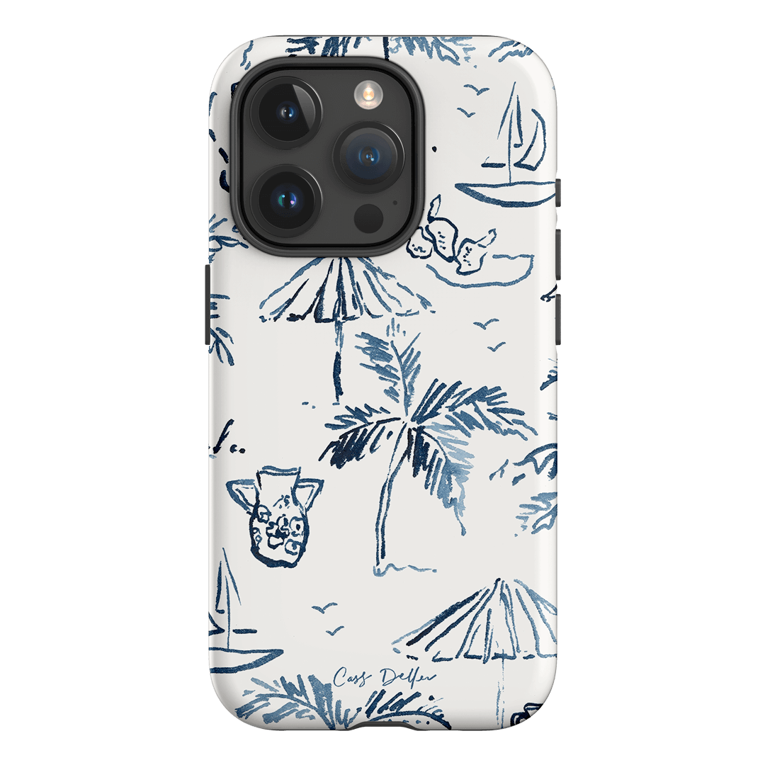Balmy Blue Printed Phone Cases iPhone 15 Pro / Armoured by Cass Deller - The Dairy
