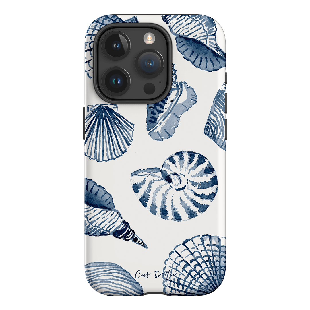 Blue Shells Printed Phone Cases iPhone 15 Pro / Armoured by Cass Deller - The Dairy