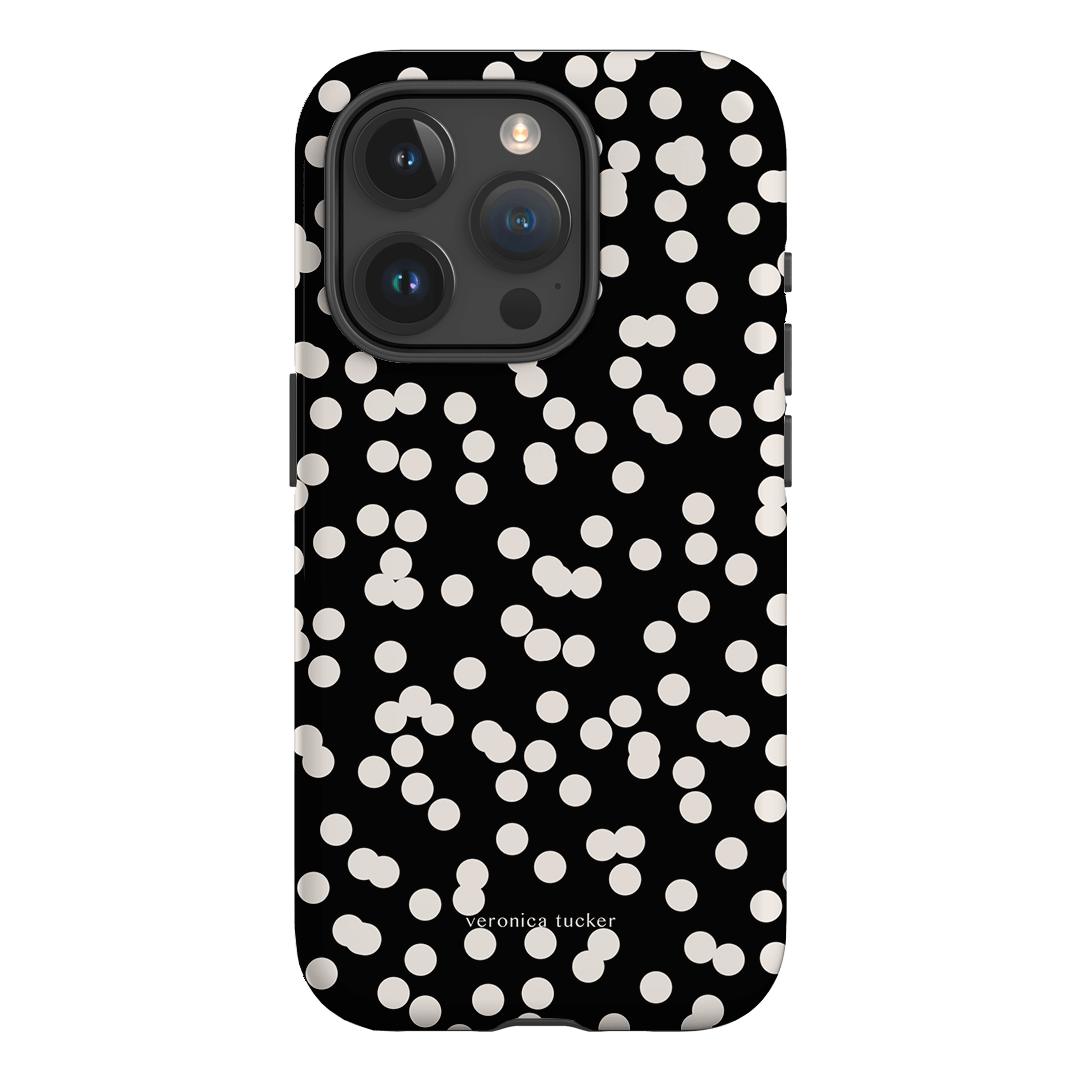 Mini Confetti Noir Printed Phone Cases iPhone 15 Pro / Armoured by Veronica Tucker - The Dairy