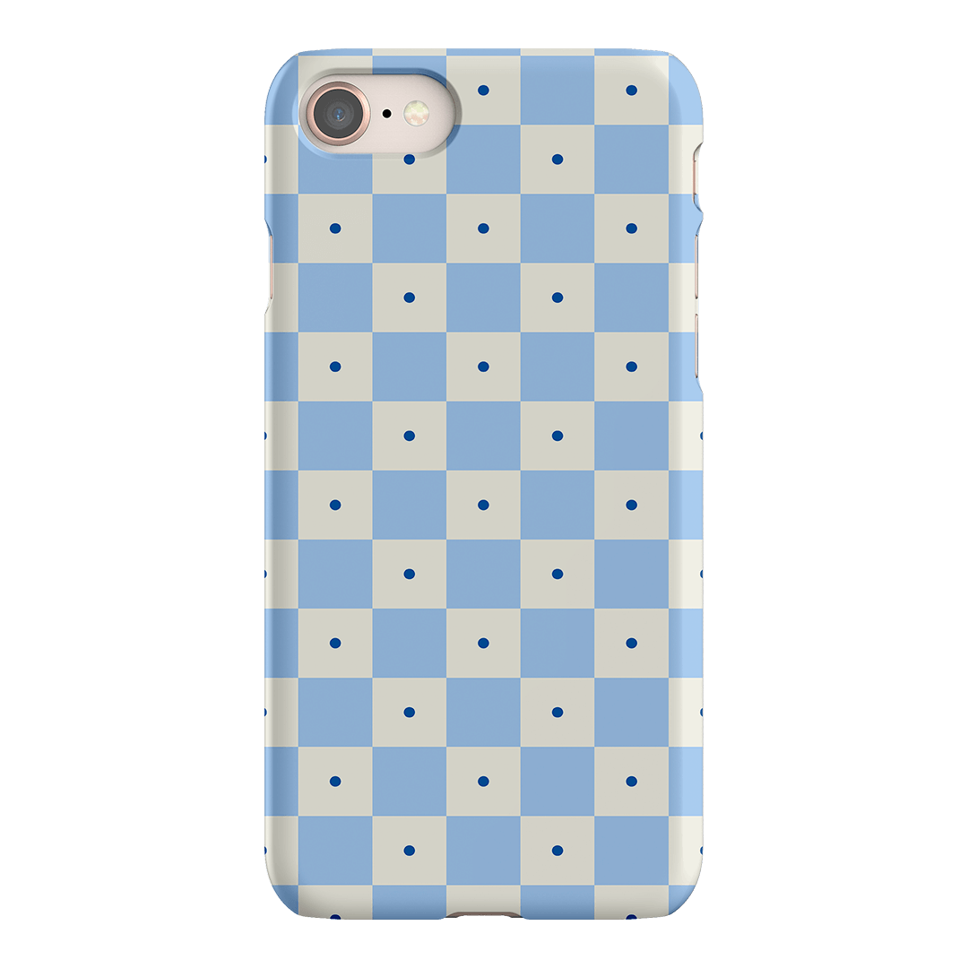 Checkers Blue Matte Case Matte Phone Cases iPhone 8 / Snap by The Dairy - The Dairy