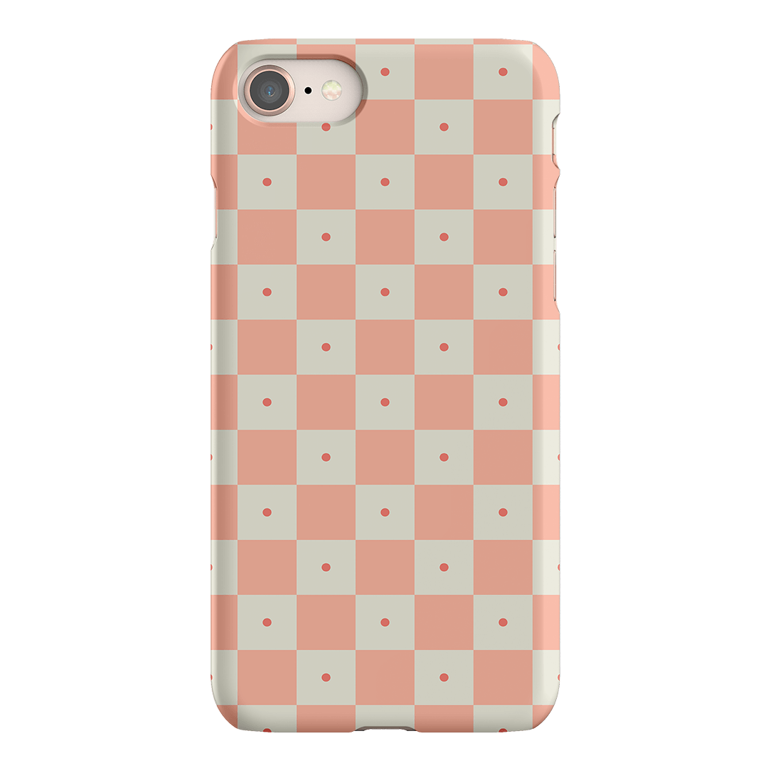 Checkers Blush Matte Case Matte Phone Cases iPhone 8 / Snap by The Dairy - The Dairy