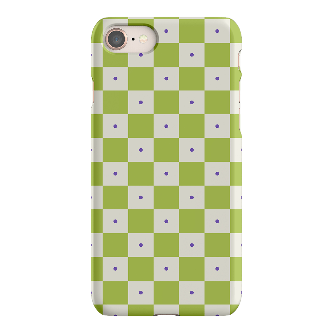 Checkers Lime with Lilac Matte Case Matte Phone Cases iPhone 8 / Snap by The Dairy - The Dairy