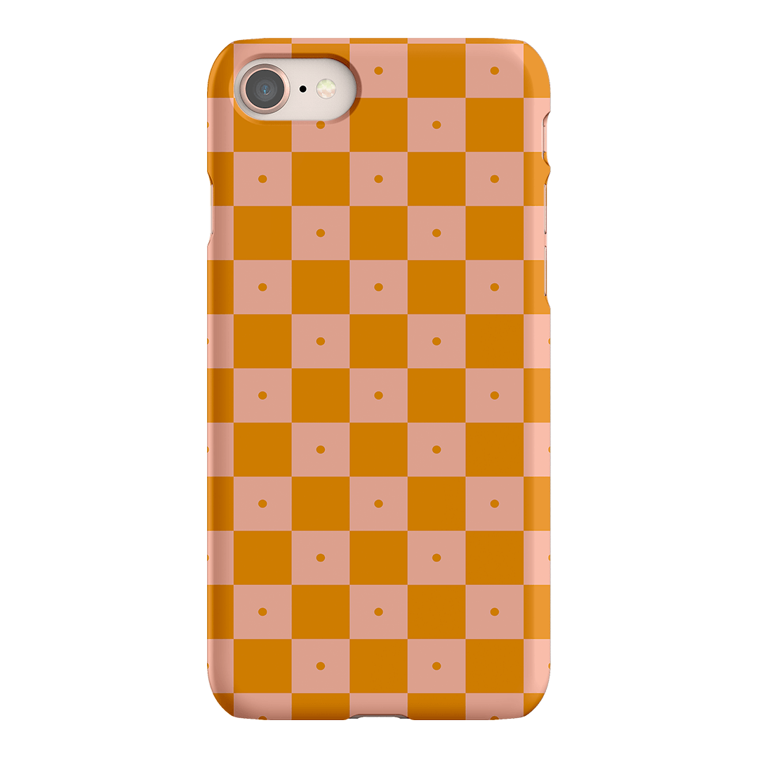 Checkers Orange with Blush Matte Case Matte Phone Cases iPhone 8 / Snap by The Dairy - The Dairy