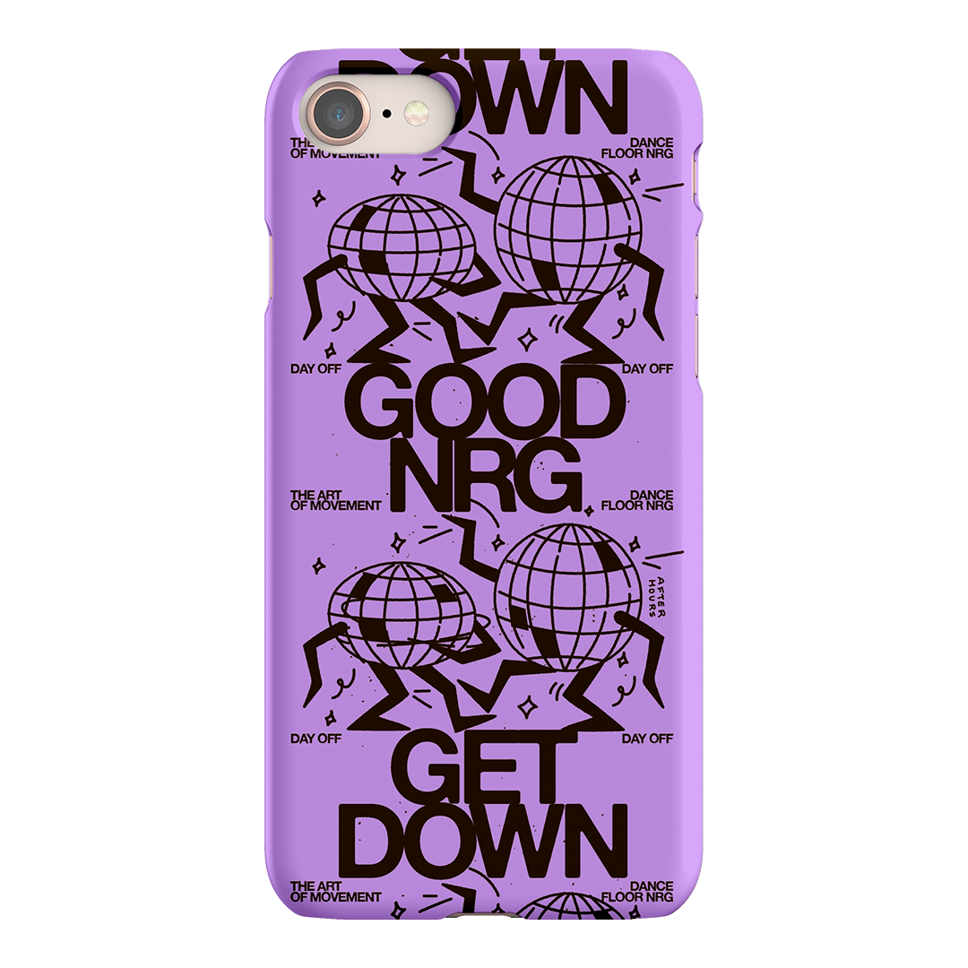 Good Energy in Purple Printed Phone Cases iPhone 8 / Snap by After Hours - The Dairy