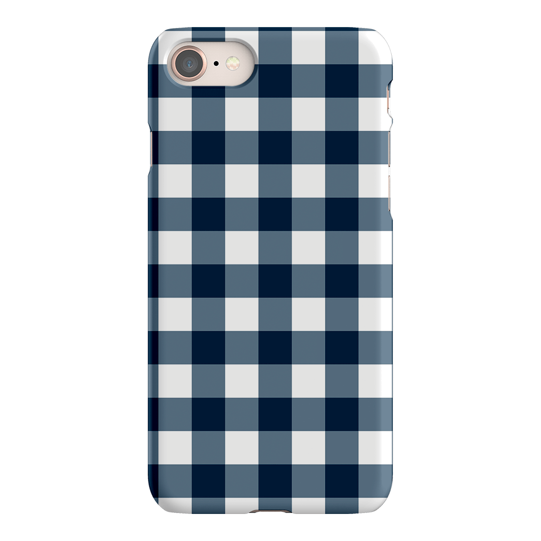 Gingham in Indigo Matte Case Matte Phone Cases iPhone 8 / Snap by The Dairy - The Dairy