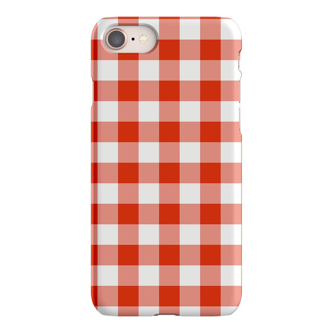 Gingham in Scarlet Matte Case Matte Phone Cases iPhone 8 / Snap by The Dairy - The Dairy