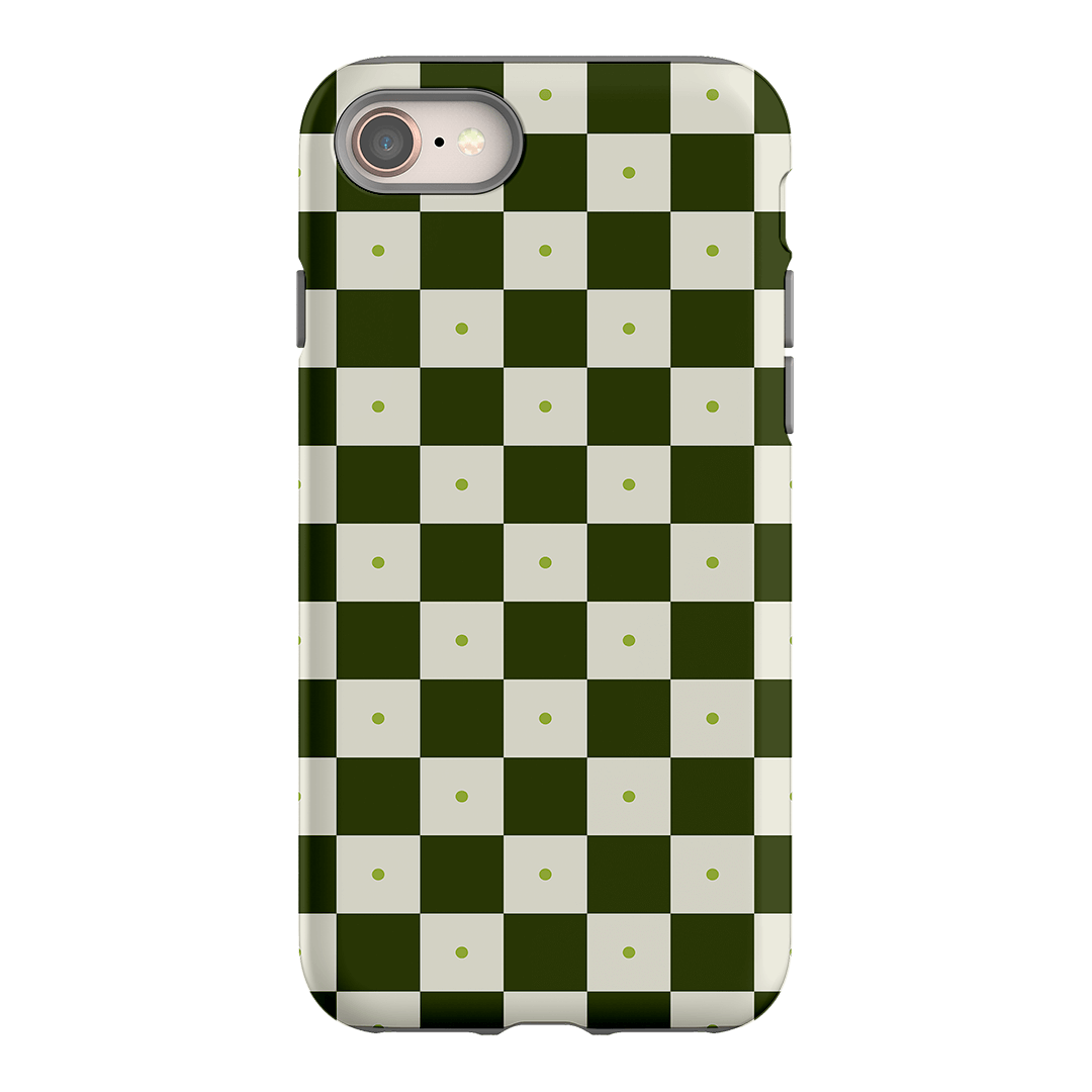 Checkers Green Matte Case Matte Phone Cases iPhone 8 / Armoured by The Dairy - The Dairy