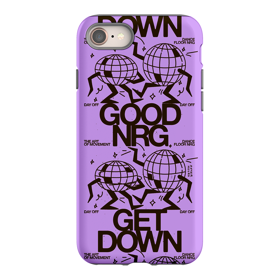 Good Energy in Purple Printed Phone Cases iPhone 8 / Armoured by After Hours - The Dairy