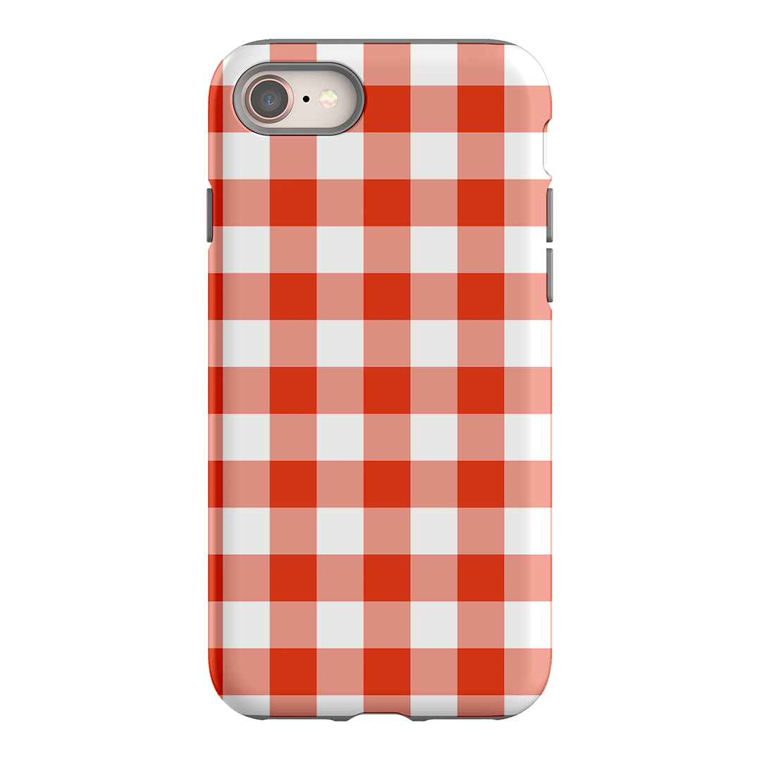 Gingham in Scarlet Matte Case Matte Phone Cases iPhone 8 / Armoured by The Dairy - The Dairy