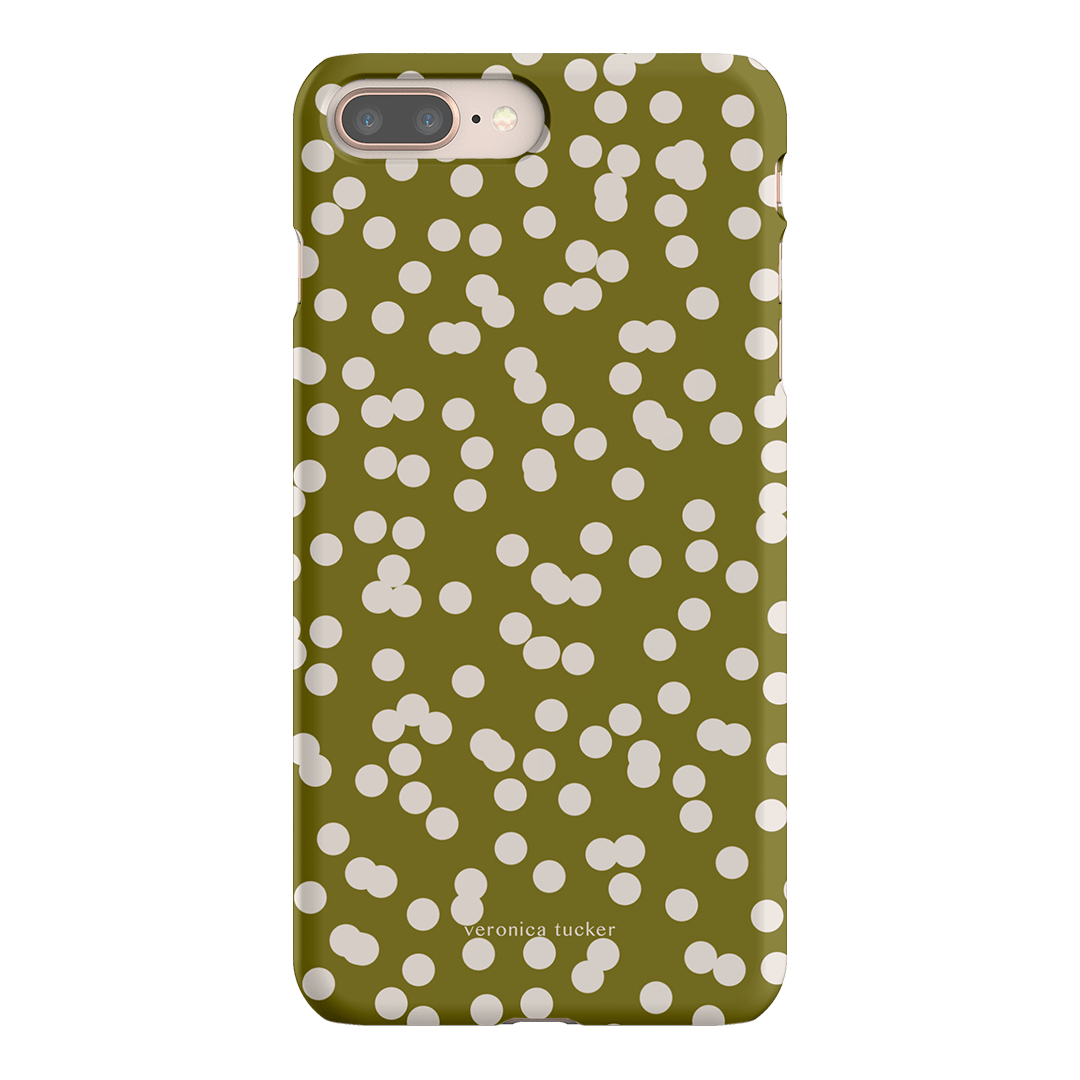 Mini Confetti Chartreuse Printed Phone Cases iPhone 8 Plus / Snap by Veronica Tucker - The Dairy