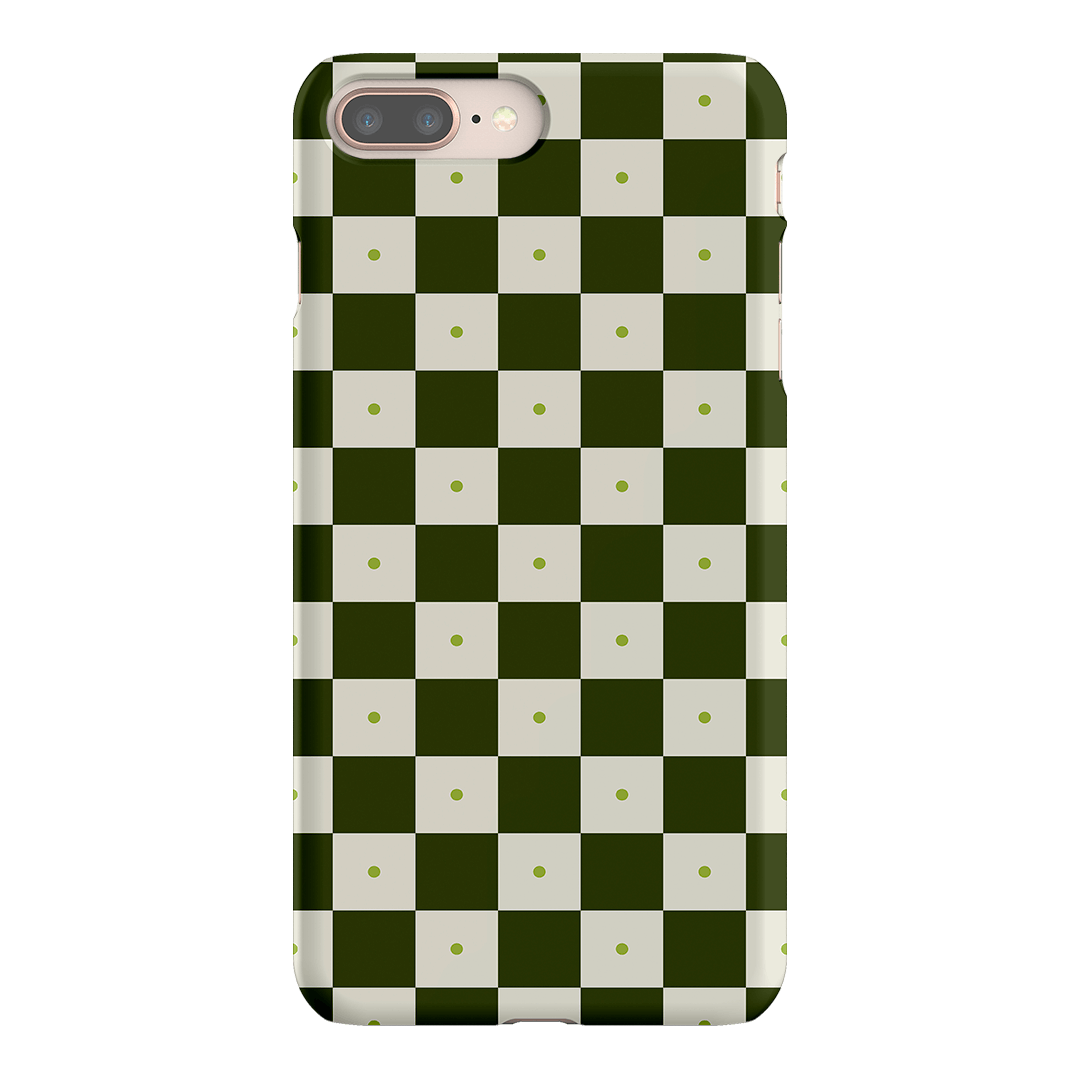 Checkers Green Matte Case Matte Phone Cases iPhone 8 Plus / Snap by The Dairy - The Dairy