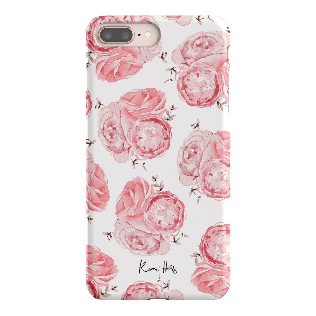Peony Rose Printed Phone Cases iPhone 8 Plus / Snap by Kerrie Hess - The Dairy