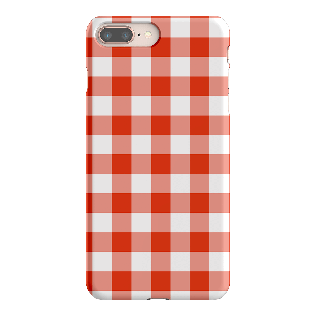 Gingham in Scarlet Matte Case Matte Phone Cases iPhone 8 Plus / Snap by The Dairy - The Dairy
