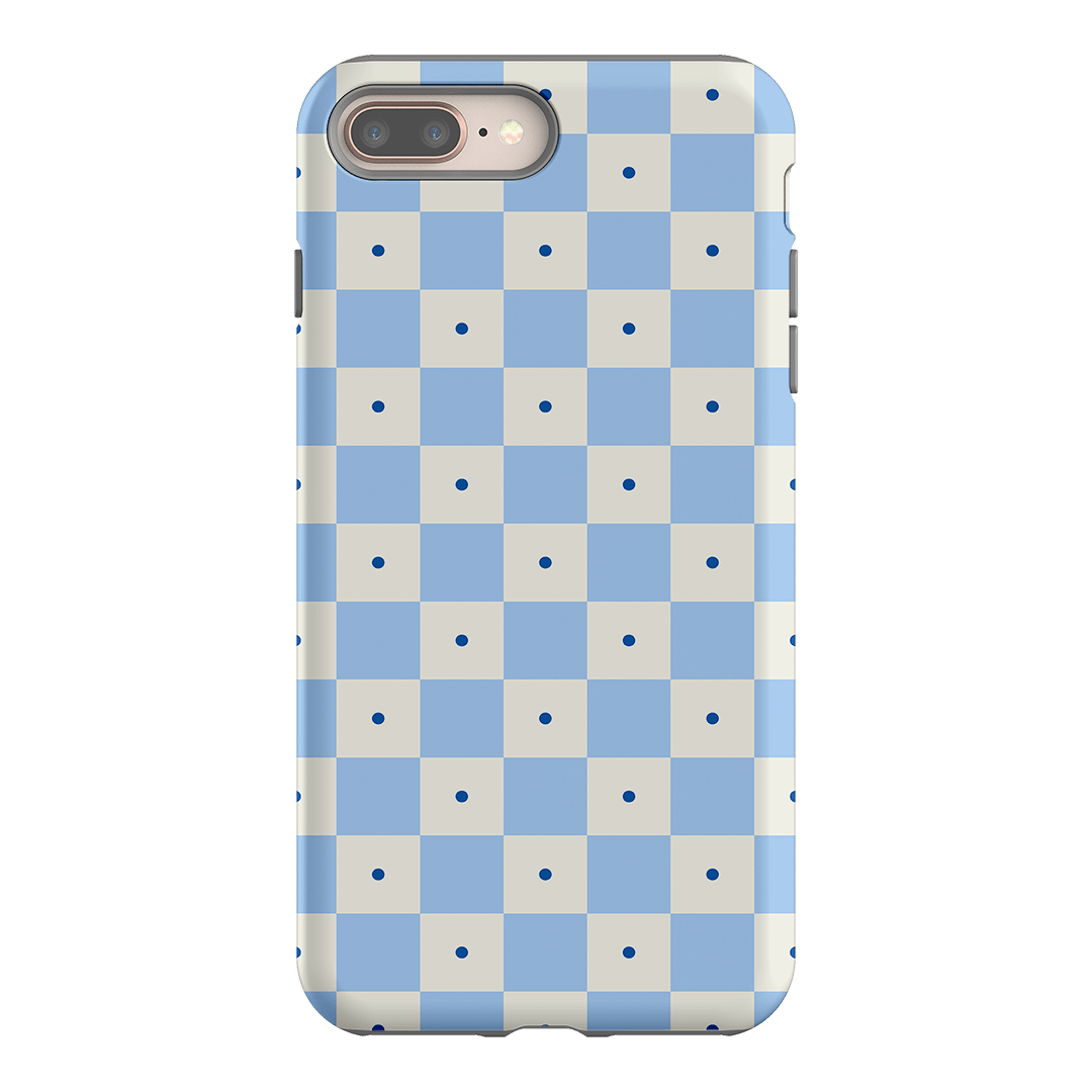 Checkers Blue Matte Case Matte Phone Cases iPhone 8 Plus / Armoured by The Dairy - The Dairy