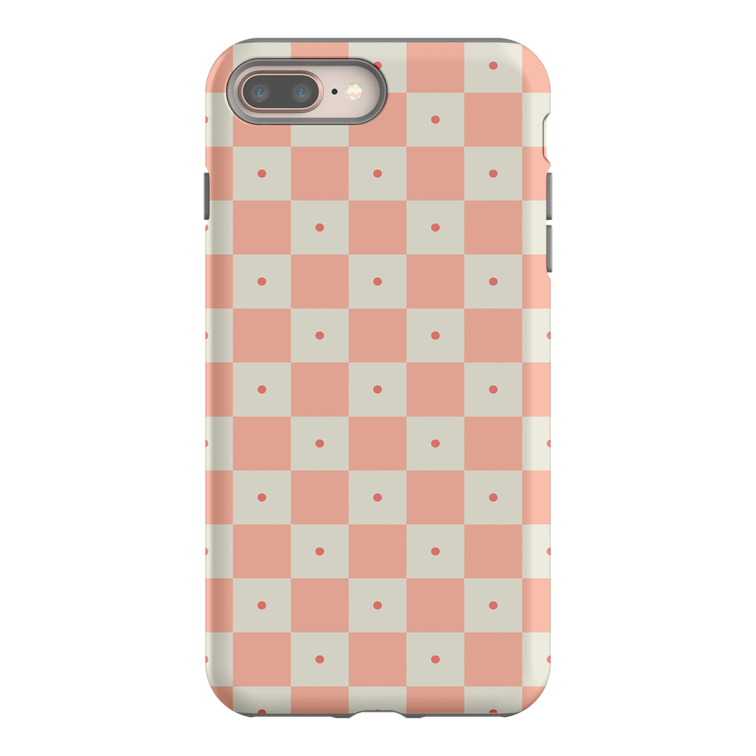 Checkers Blush Matte Case Matte Phone Cases iPhone 8 Plus / Armoured by The Dairy - The Dairy