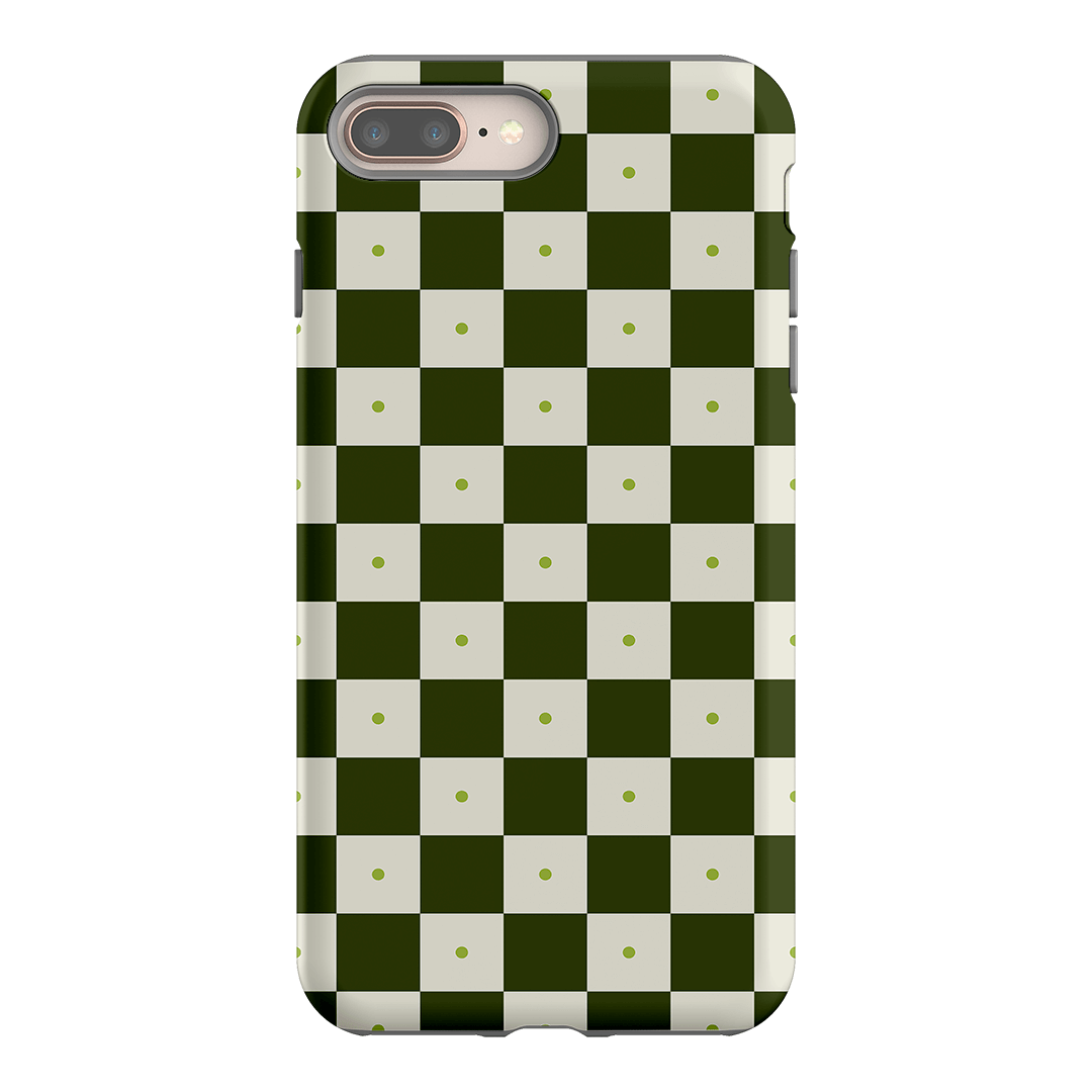 Checkers Green Matte Case Matte Phone Cases iPhone 8 Plus / Armoured by The Dairy - The Dairy