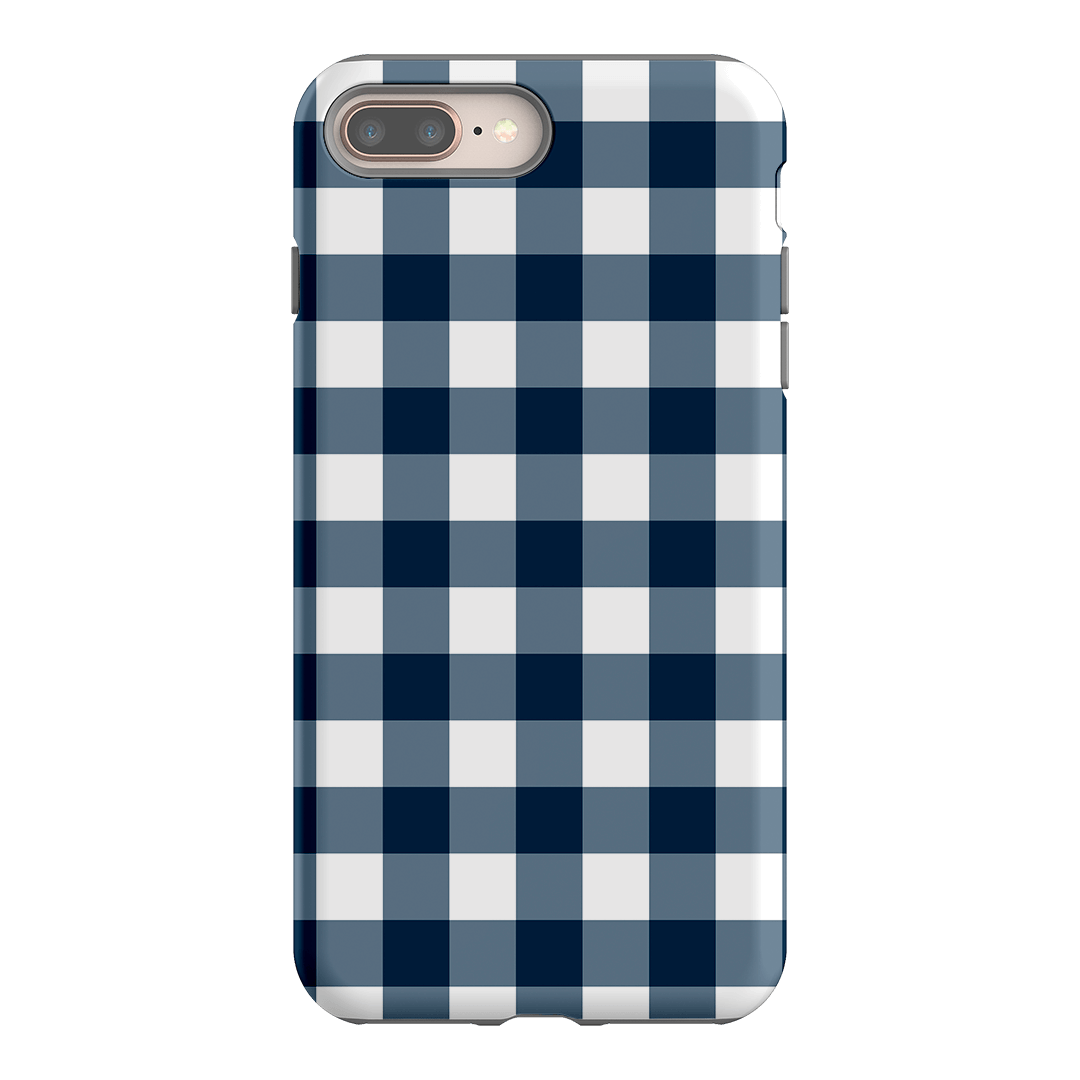 Gingham in Indigo Matte Case Matte Phone Cases iPhone 8 Plus / Armoured by The Dairy - The Dairy