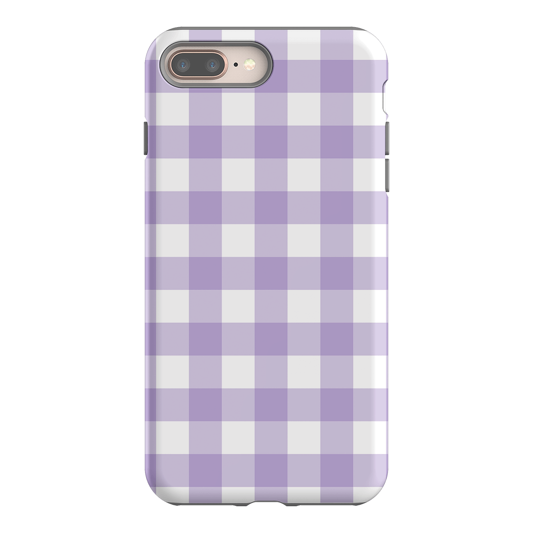 Gingham in Lilac Matte Case Matte Phone Cases iPhone 8 Plus / Armoured by The Dairy - The Dairy