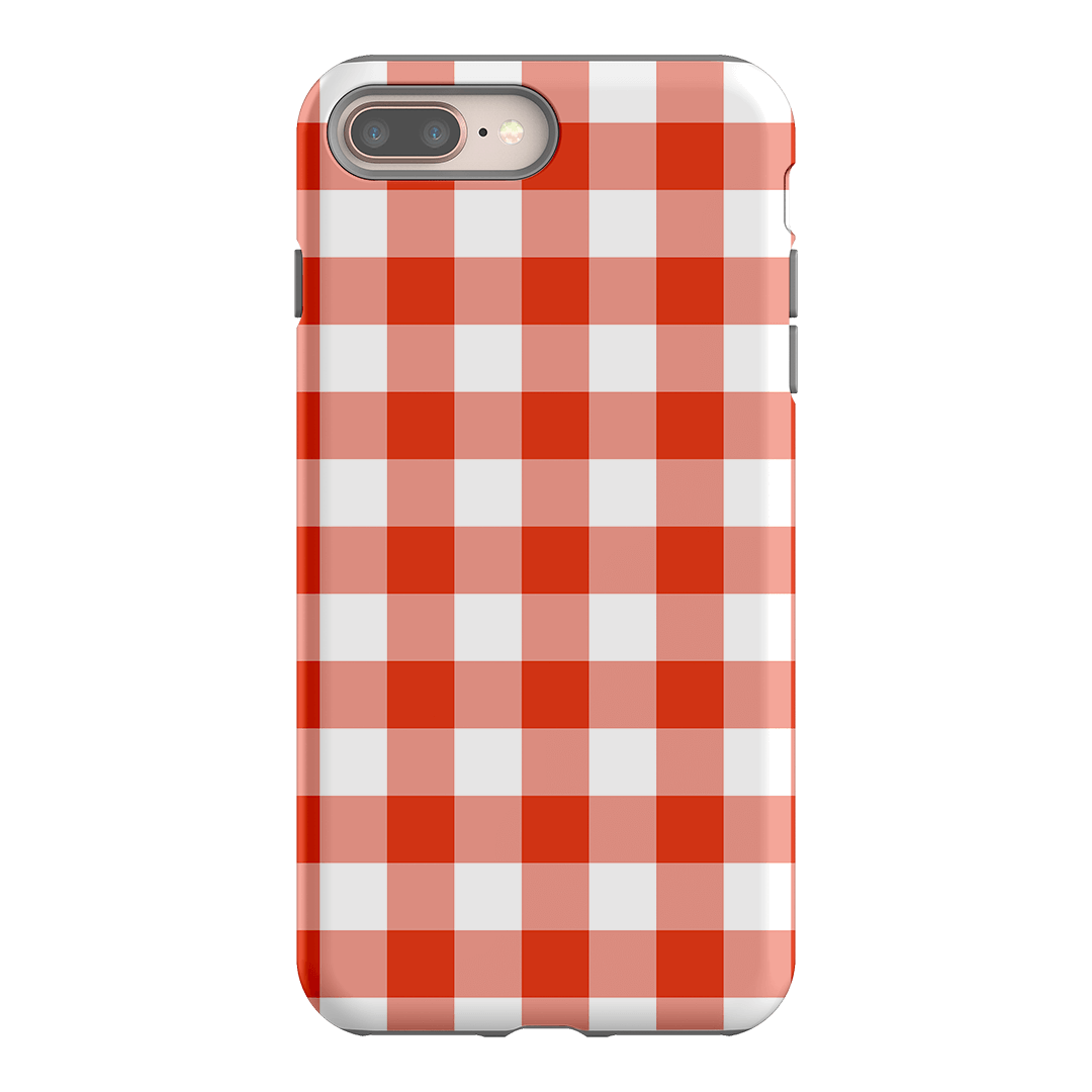 Gingham in Scarlet Matte Case Matte Phone Cases iPhone 8 Plus / Armoured by The Dairy - The Dairy