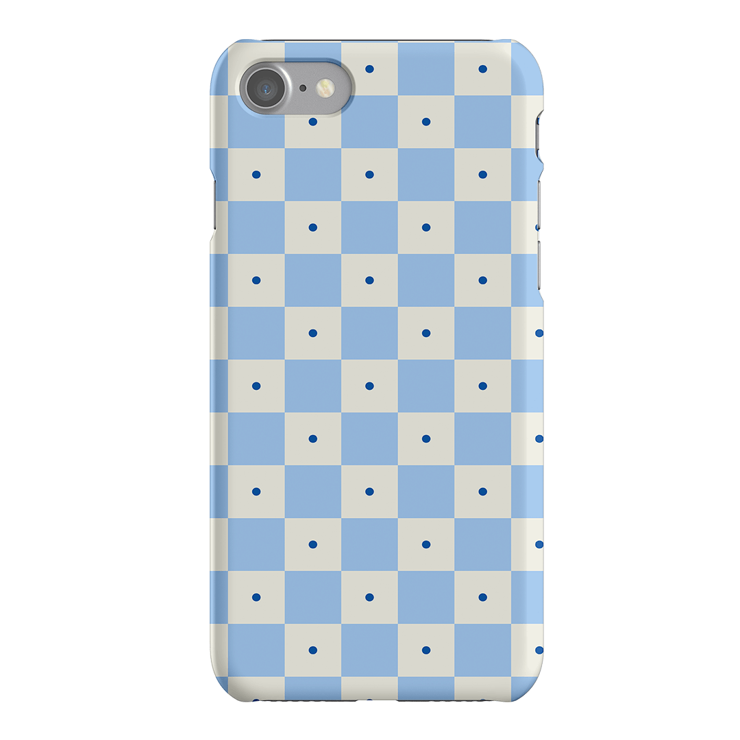 Checkers Blue Matte Case Matte Phone Cases iPhone SE / Snap by The Dairy - The Dairy
