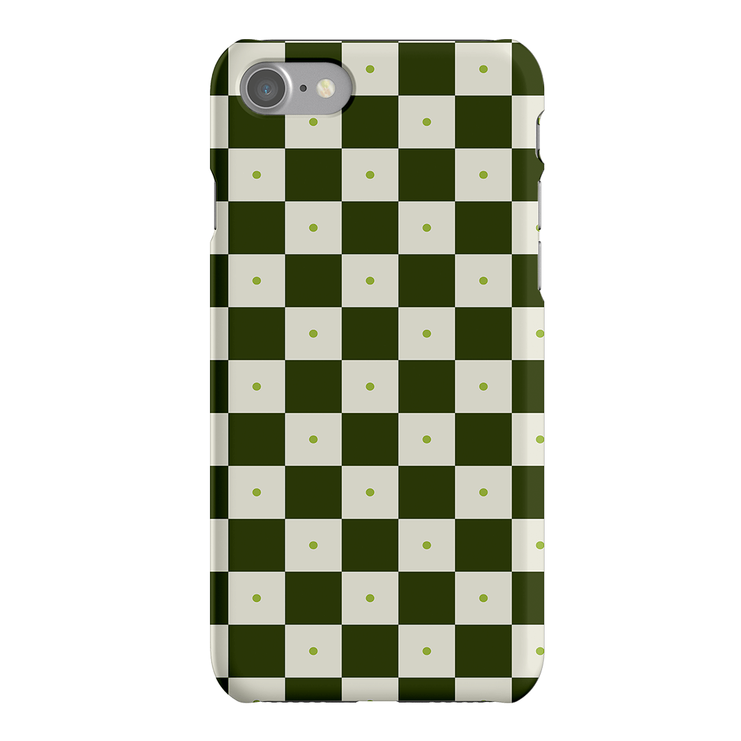 Checkers Green Matte Case Matte Phone Cases iPhone SE / Snap by The Dairy - The Dairy