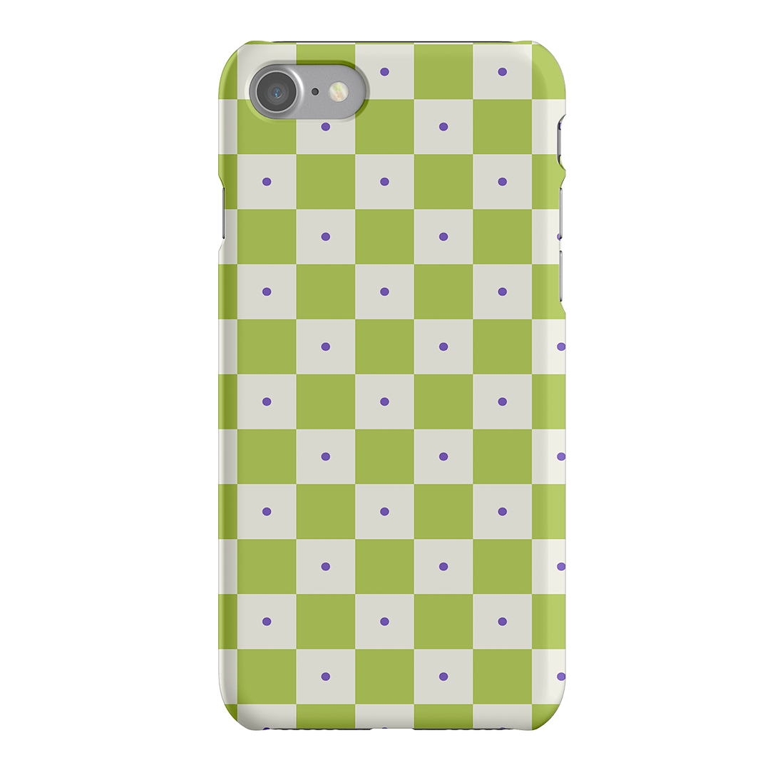 Checkers Lime with Lilac Matte Case Matte Phone Cases iPhone SE / Snap by The Dairy - The Dairy