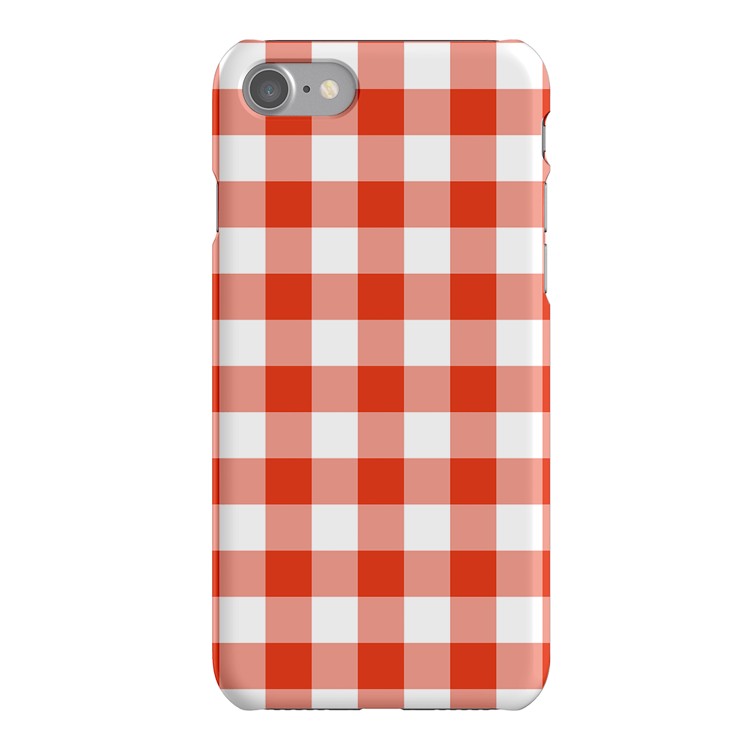 Gingham in Scarlet Matte Case Matte Phone Cases iPhone SE / Snap by The Dairy - The Dairy
