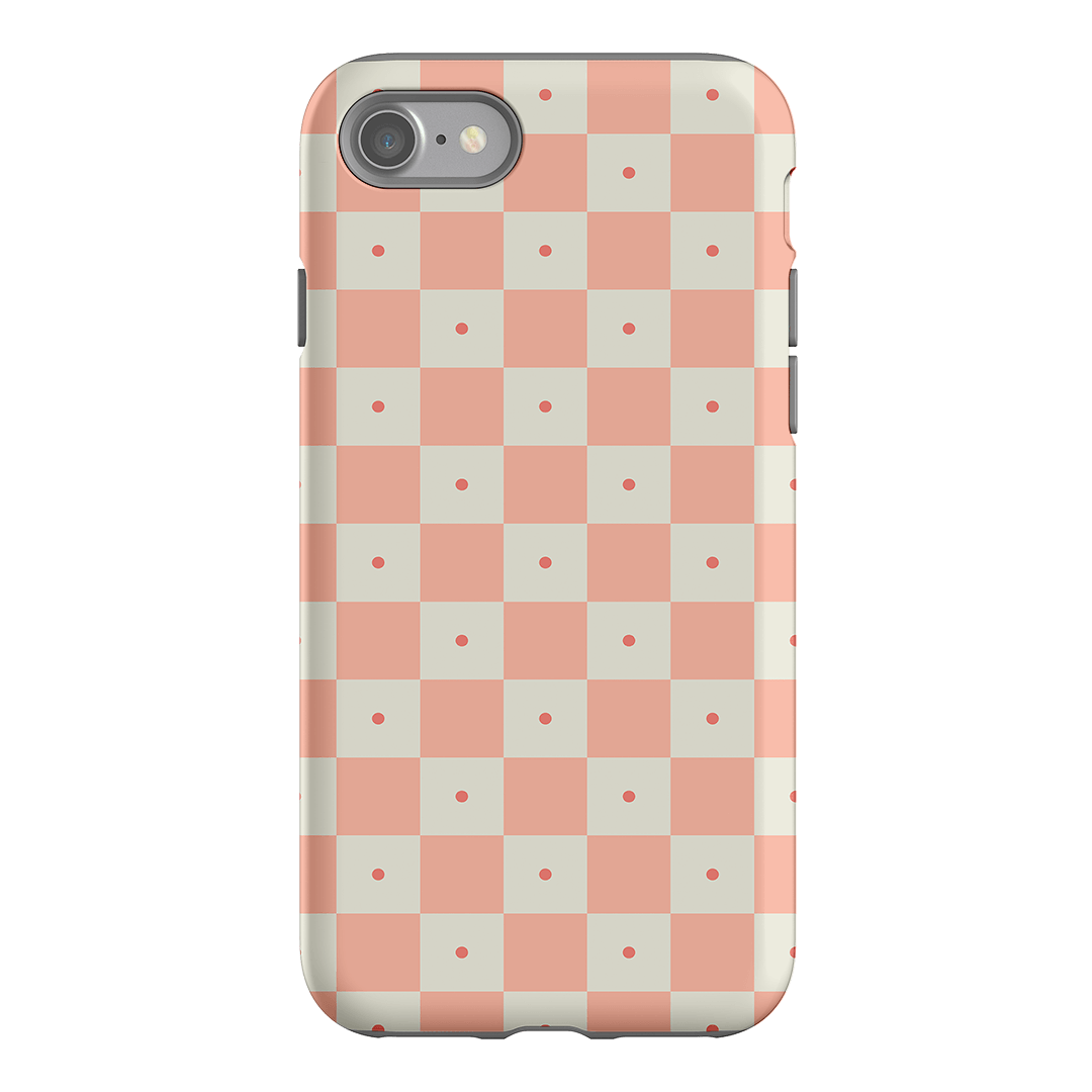Checkers Blush Matte Case Matte Phone Cases iPhone SE / Armoured by The Dairy - The Dairy