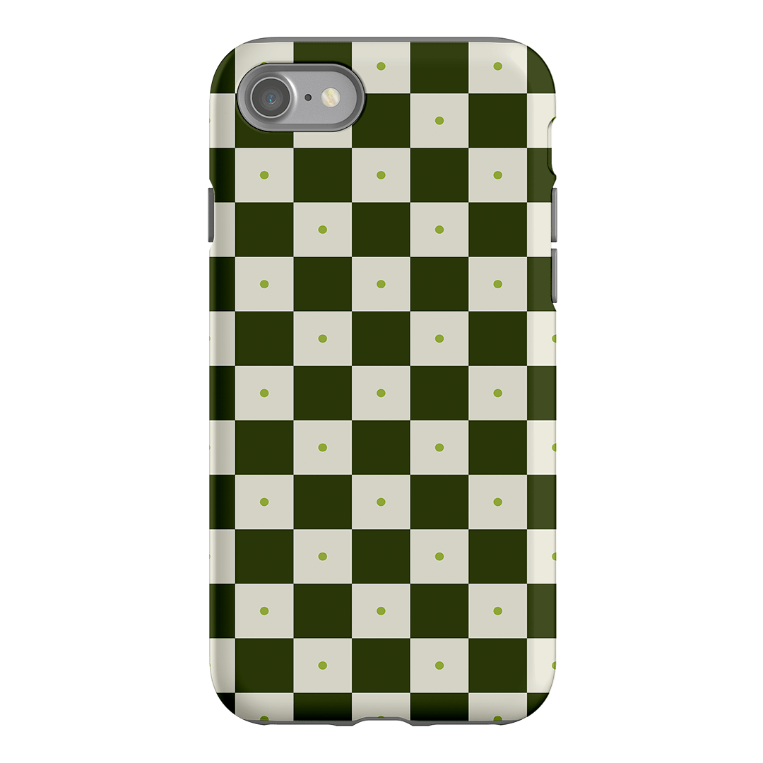 Checkers Green Matte Case Matte Phone Cases iPhone SE / Armoured by The Dairy - The Dairy