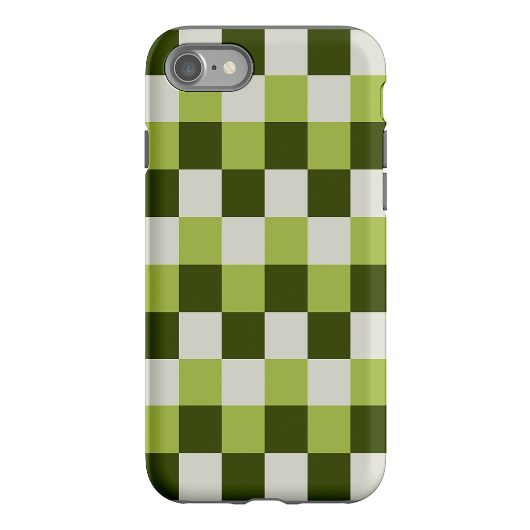 Checks in Green Matte Case Matte Phone Cases iPhone SE / Armoured by The Dairy - The Dairy
