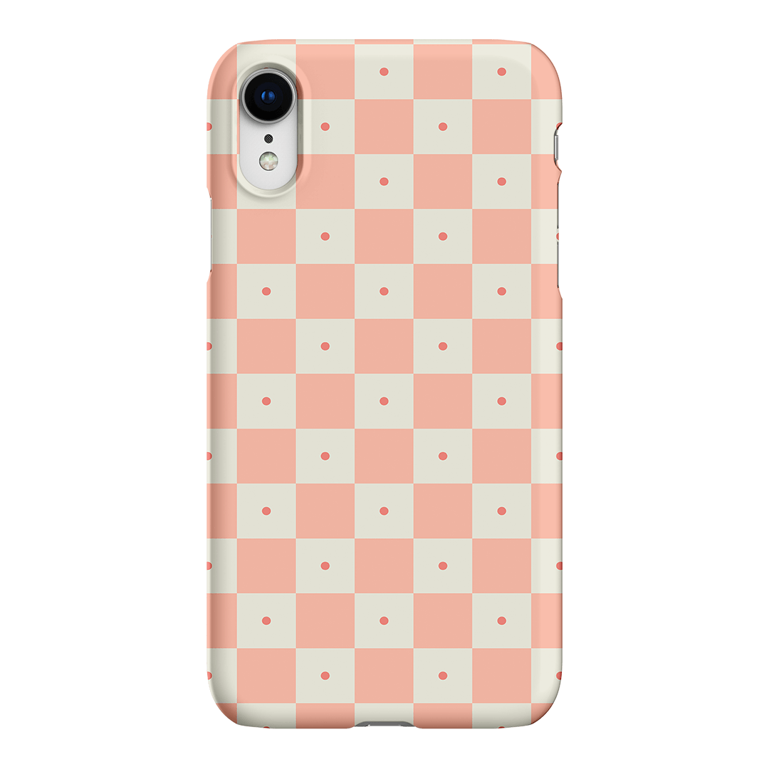 Checkers Blush Matte Case Matte Phone Cases iPhone XR / Snap by The Dairy - The Dairy